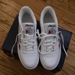 Reebok White and Red Sneakers